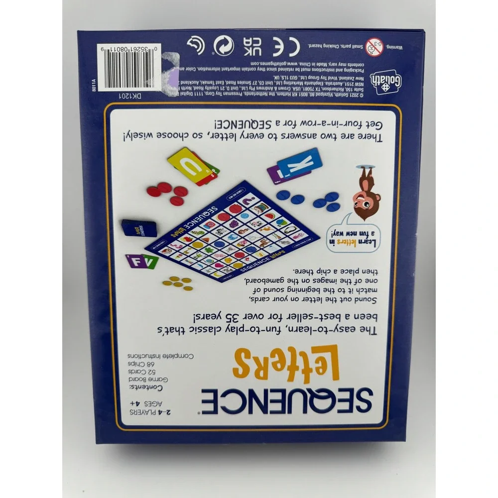 Goliath Sequence Letters Board Game Kids Alphabet Phonics‎ Matching Game 8011A